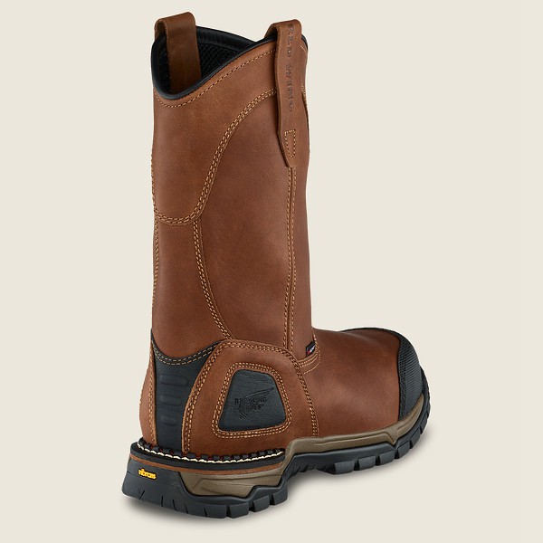 Red Wing Safety Boots Mens Brown - Flexforce® - 11-inch Waterproof Toe Pull-on - 1958627-GK